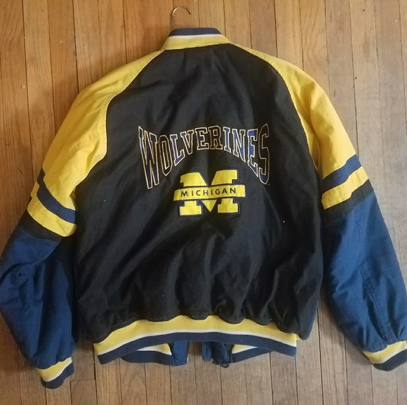 Vintage U of Michigan wolverines jacket large - Picture 2 of 5